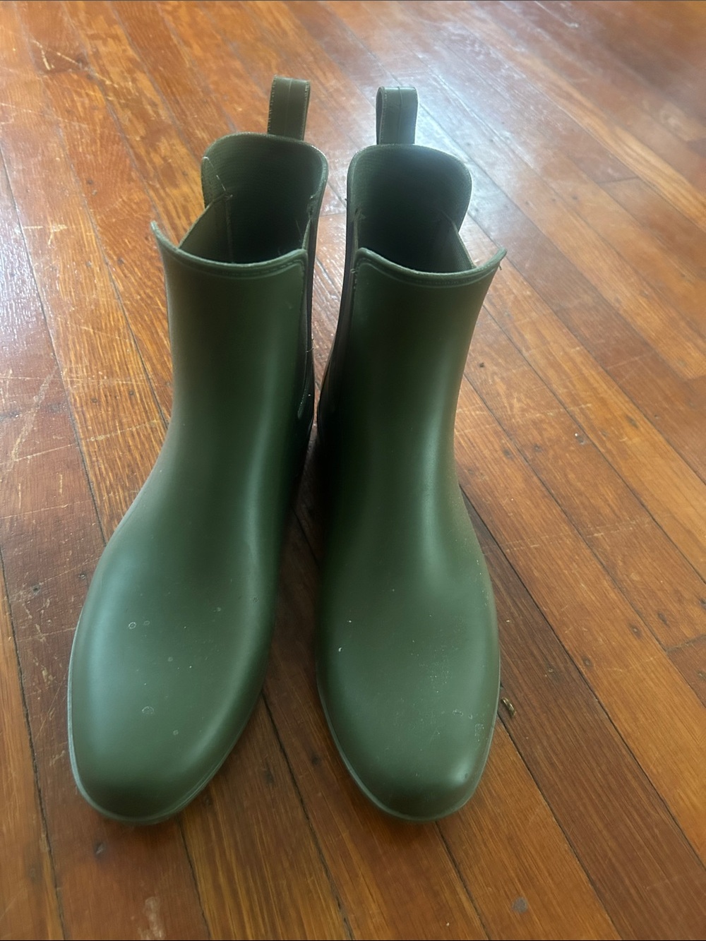 a new day Olive Green Chelsea Rain Ankle Boots
